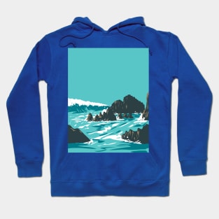 Rockpile Beach in Heisler Park Laguna Beach California WPA Poster Art Hoodie